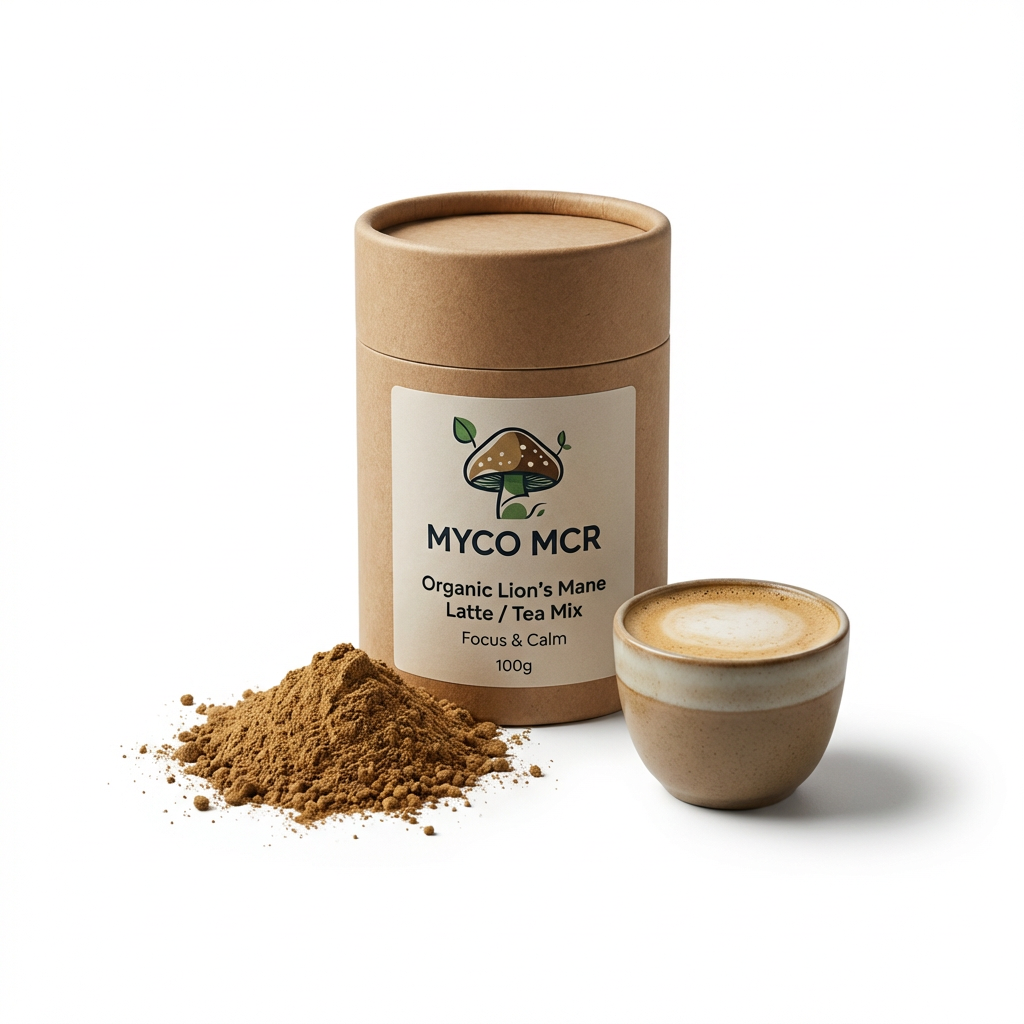 Organic Lion’s Mane Latte / Tea Mix – Focus & Calm (100g)